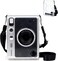HIYQIN Fuji Mini EVO Protective Camera Case - Hard PC Crystal Clear Case Compatible for Fujifilm Instax Mini EVO Instant Camera with Adjustable Shoulder Strap - Transparent