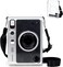HIYQIN Fuji Mini EVO Protective Camera Case - Hard PC Crystal Clear Case Compatible for Fujifilm Instax Mini EVO Instant Camera with Adjustable Shoulder Strap - Transparent