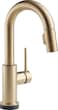Delta Faucet Trinsic Single-Handle Bar-Prep Touch Kitchen Sink Faucet with Pull Down Sprayer, Touch2O Technology and Magnetic Docking Spray Head, Champagne Bronze 9959T-CZ-DST