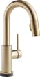 Delta Faucet Trinsic Single-Handle Bar-Prep Touch Kitchen Sink Faucet with Pull Down Sprayer, Touch2O Technology and Magnetic Docking Spray Head, Champagne Bronze 9959T-CZ-DST
