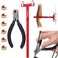 SOPOGER Archery Bow Square Nocking Points Pliers Bow String Knock Kit T Shape Turning Bow Square Ruler Tool String-Loop Nocking Buckle Pliers for Recurve Compound Bow Accessories (Red