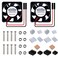 GeeekPi Fan for Raspberry Pi 4, 30x30x7mm DC Brushless CPU Cooling Fan 3.3V 5V with 7PCS Heatsink for Raspberry Pi 4 Model B,3B,Pi 3Pi Zero/Zero WRetroflag NESPI CASE Plus (2-Pack