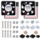 GeeekPi Fan for Raspberry Pi 4, 30x30x7mm DC Brushless CPU Cooling Fan 3.3V 5V with 7PCS Heatsink for Raspberry Pi 4 Model B,3B,Pi 3Pi Zero/Zero WRetroflag NESPI CASE Plus (2-Pack