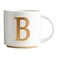 COLLECTIVE HOME - Monogram Ceramic Mugs, 15 oz Golden Initial Coffee Cups, Elegant Alphabet Tea Mugs, Elegant Personalized Mug with Gift Box, Unique Mug with Double Side Capital Letter (B