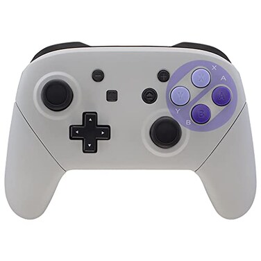 eXtremeRate Classics SNES Style Soft Touch Faceplate Backplate Handles for Nintendo Switch Pro Controller, DIY Housing Shell Grip and Buttons for Nintendo Switch Pro - Controller NOT Included