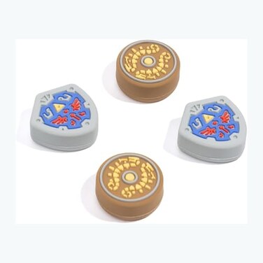 PERFECTSIGHT Cute Switch Thumb Grips Caps Compatible with Nintendo Switch OLED/Lite Console, Soft Silicone Analog Stick Button Cover for Ns Joycon Controller, Kawaii Joystick Cap (4PCS, Sword