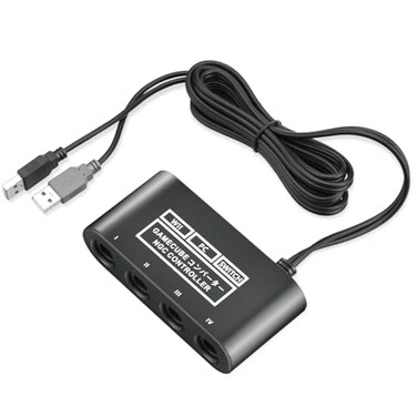 CLOUDREAM Gamecube Controller Adapter for Nintendo Switch / OLED / Switch 2 Gamecube Adapter, Compatible with PC WII U Switch2, Support 4 Gamecube Controller to Play Supper Smash Bros with 70IN Long C