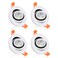 YGS-Tech 2 Inch Eyeball Gimbal LED Recessed Lighting, Dimmable Downlight, 3W (35W Halogen EquivalentAdjustable Spotlight, 2700K Ultra Warm White, CRI80, Ceiling Light with LED Driver (4 Pack