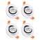 YGS-Tech 2 Inch Eyeball Gimbal LED Recessed Lighting, Dimmable Downlight, 3W (35W Halogen EquivalentAdjustable Spotlight, 2700K Ultra Warm White, CRI80, Ceiling Light with LED Driver (4 Pack