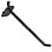 Azar Displays 800006-B Pack of 50 Black Pegboard Hooks (Also Available in WhiteClear- 6” Pegboard Hook Set (2”4” Pegboard J Hooks Also Available- Polycarbonate Plastic Hooks for Retail