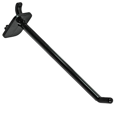 Azar Displays 800006-B Pack of 50 Black Pegboard Hooks (Also Available in WhiteClear- 6” Pegboard Hook Set (2”4” Pegboard J Hooks Also Available- Polycarbonate Plastic Hooks for Retail