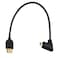 Kework Right Angle Micro HDMI to HDMI Cable 1ft, 2.1 Version, 8K@60Hz/4K@120Hz/2K@240Hz, HDCP2.3, DolbyeARC, Dynamic HDR, VRR, QFT, ALLM, QMS, 3D 48Gbps Compatible for Cameras, Graphics, Laptops