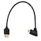 Kework Right Angle Micro HDMI to HDMI Cable 1ft, 2.1 Version, 8K@60Hz/4K@120Hz/2K@240Hz, HDCP2.3, DolbyeARC, Dynamic HDR, VRR, QFT, ALLM, QMS, 3D 48Gbps Compatible for Cameras, Graphics, Laptops