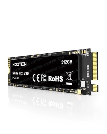 KOOTION 512GB PCIe 3.0 M.2 Internal Solid State Drive PCle 3.0x4 SSD NVMe M.2 2280 Internal SSD Up to 3500MB/s PCIe Gen 3 NVMe SSD Less Heat Large Storage M.2 Internal Solid State Hard Drive for PC