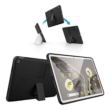 Speck Google Pixel Tablet 2023 Case and Stand - Full Back, Thin, Scratch Resistant, Drop ProtectionAdjustable Kickstand - Works with Google Pixel Charging Speaker Dock - BlackWhite StandyShell