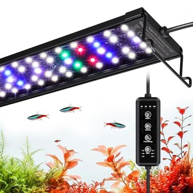 Hygger LED Aquarium Light, 25W Full Spectrum Plant Lamp with Timer, 24-30