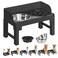 Feandrea Dog Bowls Elevated, Adjustable Height, Tilted Design