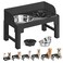 Feandrea Dog Bowls Elevated, Adjustable Height, Tilted Design