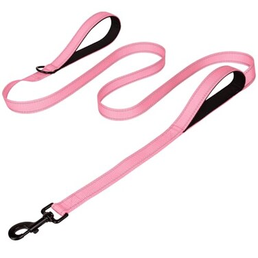 Joytale Dog Leash for Large Dogs That Pull, Double Handle, 6FT, Pink