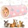 Rainflow Pink Hamster Tunnel - Soft Rabbit Tunnel for Playing &amp; Resting