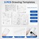Nicpro 30PCS Professional Drafting Tools &amp; Geometry Set with Case
