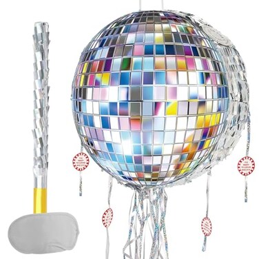 Wernnsai Pull String Disco Ball Pi Ata, Disco Party Decorations