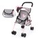 Bayer Design Doll Stroller - Folding Buggy with Canopy &amp; Bag, Grey-Pink