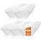 Goodluck 5 Pack White Plastic Serving Bowls for Party - 20 Oz