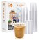 Turbo Bee Disposable Plastic Cups with Lids and Straws, 12 Oz, 100 Pack