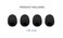 Voarmaks 4 Pcs Mic Cover Compatible with Kingston Hyperx Cloud Iii, Cloud 3 Gaming Headset, High-Density Replacement Foam Microphone Windscreen