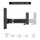 Qwork Heavy-Duty Speaker Brackets, 2 Pack Dj &amp; Pa Speaker Bracket, Wall Mount Speaker Stand, Adjustable Pa Speaker Mount Bracket Holder