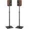 Pegzone Height-Adjustable Speaker Stands Pair, Black
