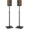 Pegzone Height-Adjustable Speaker Stands Pair, Black