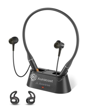 Avantree Loop Dock - Next-Gen Auracast &amp; Bluetooth Neckband Earbuds