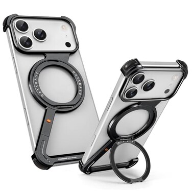 Oatsbasf Minimalist Metal Phone Case for Iphone 17 Pro Case Black