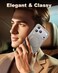 Oatsbasf Metal Frameless Genuine Leather Case for Iphone 17 Pro Max