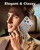 Oatsbasf Metal Frameless Genuine Leather Case for Iphone 17 Pro Max