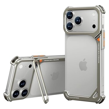 Oatsbasf 9 Case for Iphone 17 Pro Max Bumper Case Metal