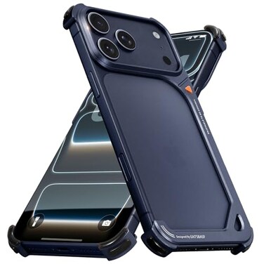 Oatsbasf 9 Case for Iphone 17 Pro Bumper Case Metal Blue