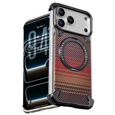 Oatsbasf Frameless Plaid Pattern Case for Iphone 17 Pro Max Minimalist