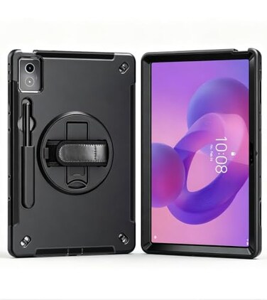 Junfire Protective Case for Lenovo Idea Tab Pro 12.7 Inch 2025, Black