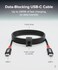 Plugable USB C to USB C Cable, Data Blocker Charge Only Cable (2M/6.6ft): 240W Safe Fast Charging for Macbook, Iphone 15/16, Ipad, Galaxy S24, Xps and More Usbc Devices (Usbc-Cc2M)