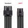 CableMod Basics 12V-2X6 Pcie Cable for Be Quiet (Black, 2 X 12-PIN, 90 &deg; A)