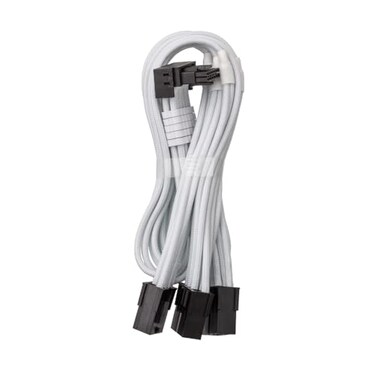 CableMod Pro Modflex Sleeved 12V-2X6 Pcie Extension (White, 3 X 8P, 90 &deg; B)