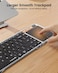 ProtoArc XK01 Tp Foldable Keyboard with Touchpad, 0.65 in Keycaps, Silver