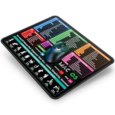 Canjoy Excel Cheat Sheet Mouse Pad 11.8"x9.8" Small Mouse Pad for Mac Os Shortcuts
