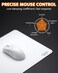 darkFlash Glass Mouse Pad 11.8 10.2 Inch, Ultra-Smooth Tempered Surface