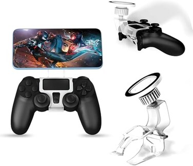 Nbcp Magnetic Phone Mount for PS4 Dualshock 4 Controller, Controller Phone Holder, Magsafe Compatible Mobile Gaming Clip for Iphone &amp; Android