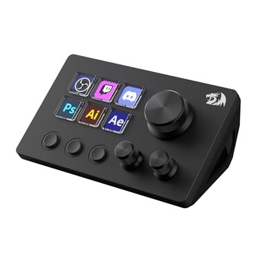 Redragon SS551 Stream Controller - All-in-one Macro Pad, LCD Keys &amp; Dials, Stream Station for Content Creators, Streaming, Gaming - PC &amp; Mac Compatible