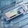 iLovBee B98 Wireless Mechanical Keyboard with Knob, Linear Switch, White